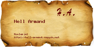 Hell Armand névjegykártya
